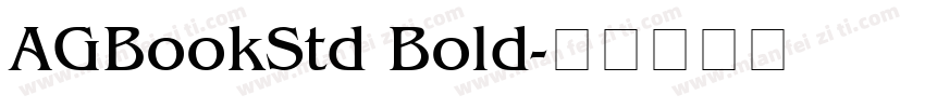 AGBookStd Bold字体转换